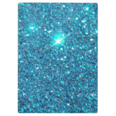 贅沢で青いグリッターの輝やき クリップボード (裏面)