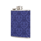 贅沢で青い花のダマスク織の壁紙 フラスク (左)