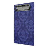 贅沢で青い花のダマスク織の壁紙 ミニクリップボード (アングル2)