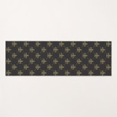 贅沢で黒い金ゴールドの（紋章の）フラ・ダ・リパターン ヨガマット (正面(横))