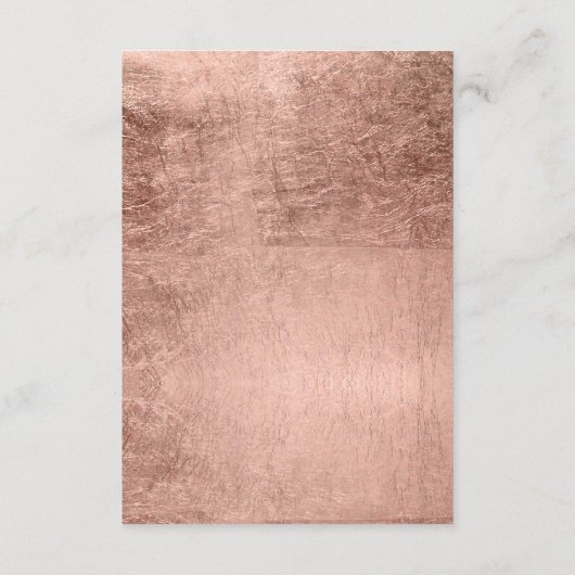 贅沢なのどのばら色の金ぱくの結婚式のゲスト情報 エンクロージャーカード (裏面)