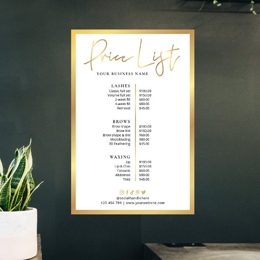 贅沢なまつ毛エクステの価格表ポスター ポスター