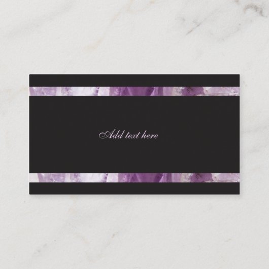 贅沢なアメジスト 名刺 (裏面)
