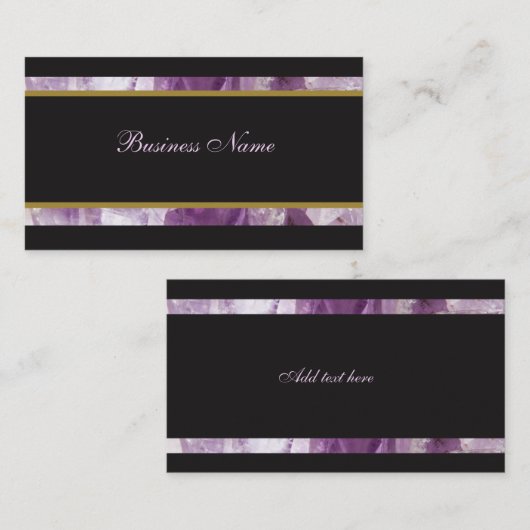 贅沢なアメジスト 名刺 (正面/裏面)