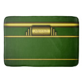 贅沢なアール・デコの効果および緑のモノグラム バスマット (正面)