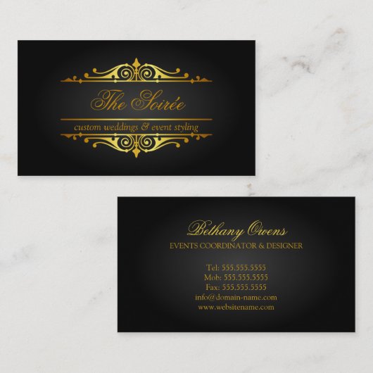 贅沢なイベントプランナー 名刺 (正面/裏面)