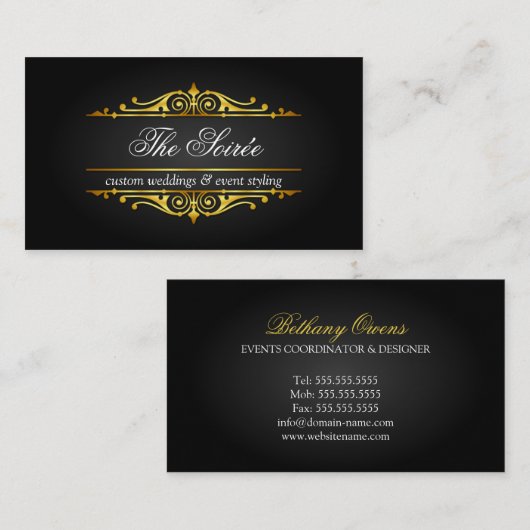 贅沢なイベントプランナー 名刺 (正面/裏面)