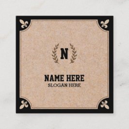 贅沢なクラフトによって印刷される黒い正方形の名刺 スクエア名刺