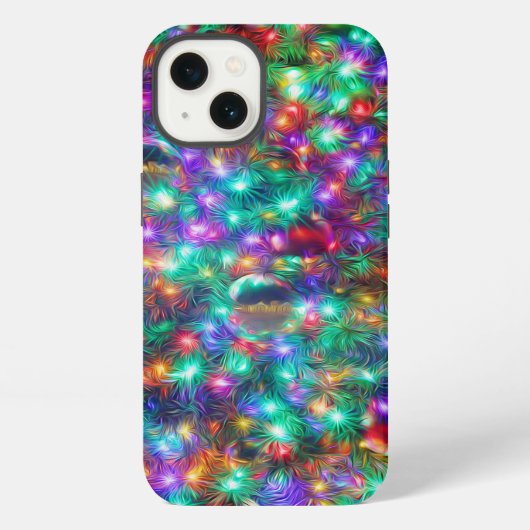 贅沢なクリスマスのきらめくな星 iPhoneケース (裏面)