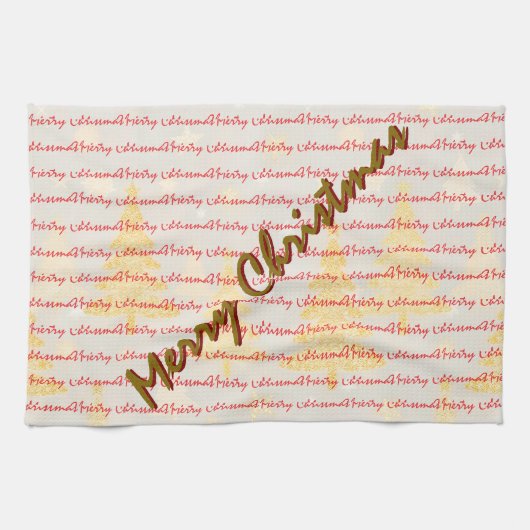 贅沢なクリスマス クリスマスツリー クリスマスの飾り キッチンタオル (横)