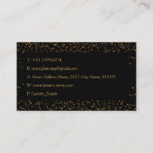 贅沢なグリッターの金ゴールドの名刺 名刺 (裏面)