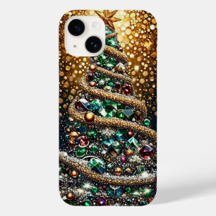 贅沢なゴールドのクリスマスツリープレミアムフェスティブ Case-Mate iPhone 14ケース