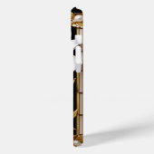 贅沢なゴールドの白い花の芸術作品 Case-Mate iPhoneケース (裏面 / 左)
