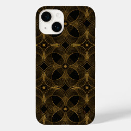 贅沢なゴールドギヨシェ無地パターン Case-Mate iPhone 14ケース