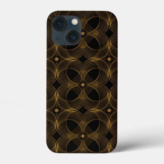贅沢なゴールドギヨシェ無縫パターン Case-Mate iPhoneケース (裏面)