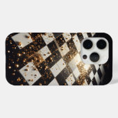 贅沢なゴールドダスト市松模様のスマホケース - エレガント Case-Mate iPhoneケース (裏面 (横))