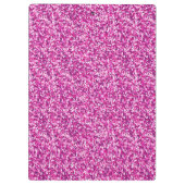 贅沢なショッキングピンクのグリッターはあなたの名前を加えます クリップボード (裏面)