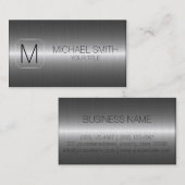 贅沢なステンレス鋼の金属のモノグラム 名刺 (正面/裏面)