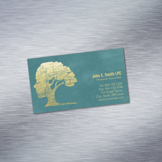 贅沢なターコイズの心理学者の個人的なカウンセラー マグネット名刺 (インサイチュ)