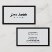 贅沢なダイヤモンドのキルトのスタイリストの名刺 名刺 (正面/裏面)