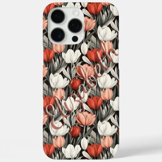 贅沢なチューリップのカスタムiPhoneケース - ユニークなギフトに Case-Mate iPhoneケース (裏面)