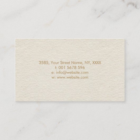 贅沢なパステル調の金ゴールドのカメラシャッター 名刺 (裏面)