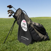 贅沢なビジネスシックでカスタマイズ可能なロゴブラック ゴルフタオル (グリーン)