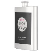 贅沢なビジネスシックでカスタマイズ可能なロゴブラック フラスク (左)