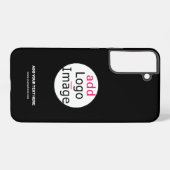 贅沢なビジネスシックでカスタマイズ可能なロゴブラック SAMSUNG GALAXYケース (裏面横)