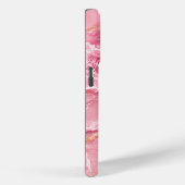 贅沢なピンクのオセアンマーブル ゴールドベイン入り Case-Mate iPhoneケース (裏面 / 右)
