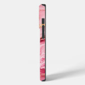 贅沢なピンクのオセアンマーブル ゴールドベイン入り Case-Mate iPhoneケース (裏面 / 左)
