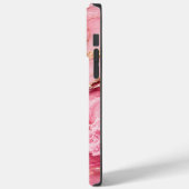 贅沢なピンクのオセアンマーブル ゴールドベイン Case-Mate iPhoneケース (裏面 / 左)