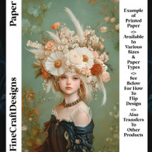 贅沢なフローラヘアドレス女性CN9クラフト紙