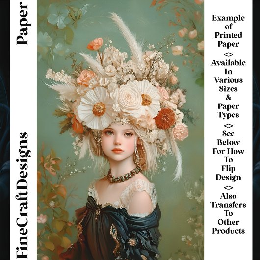 贅沢なフローラヘアドレス女性CN9クラフト紙