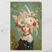 贅沢なフローラヘアドレス女性CN9クラフト紙 (正面)