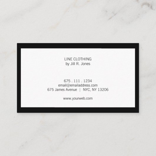 贅沢なブティックのための専門の名刺 名刺 (裏面)