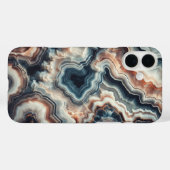 贅沢なブルーアンバーアゲートフォンケース - イントリケート Case-Mate iPhoneケース (裏面 (横))