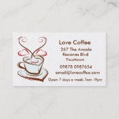 贅沢なプラチナ愛コーヒーカフェ 名刺 (裏面)