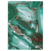 贅沢なマラカイトの宝石用原石の瑪瑙の大理石 クリップボード (裏面)