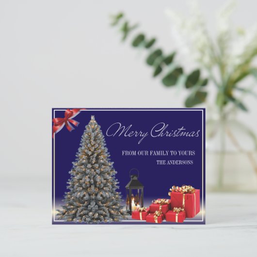 贅沢なメリークリスマスの郵便はがき シーズンポストカード (スタンド正面)