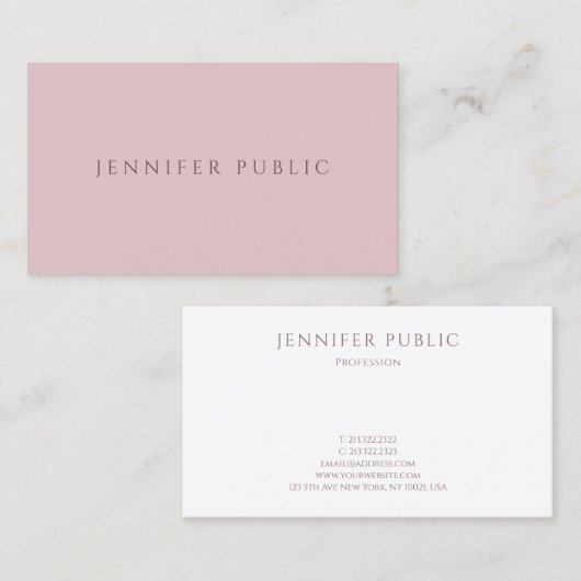 贅沢なモダンな最小主義のテンプレートのプロフェッショナル 名刺 (正面/裏面)