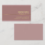 贅沢なモダンな金ゴールドの名前の文字のエレガントなテンプレート 名刺 (正面/裏面)