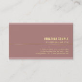 贅沢なモダンな金ゴールドの名前の文字のエレガントなテンプレート 名刺 (正面)