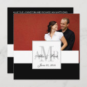 贅沢なモノグラムの結婚式招待状 招待状 (正面/裏面)