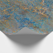 贅沢なラピスラズリの大理石 ラッピングペーパー (角)