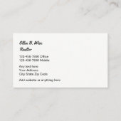 贅沢な不動産のテーマ 名刺 (裏面)