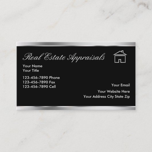 贅沢な不動産の評価人の名刺 名刺 (正面)