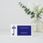 贅沢な不動産業者の名刺のテンプレート 名刺 (スタンド正面)