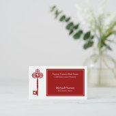 贅沢な不動産業者の名刺のテンプレート 名刺 (スタンド正面)