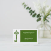 贅沢な不動産業者の名刺のテンプレート 名刺 (スタンド正面)